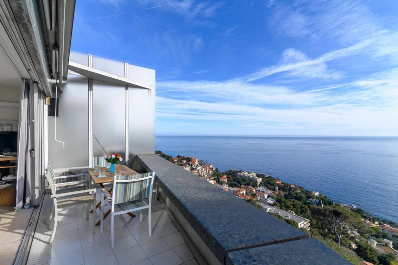 Air-Conditioned Apartment With Sea View Furnished Terrace & Parking Cap-d'Ail Exterior photo