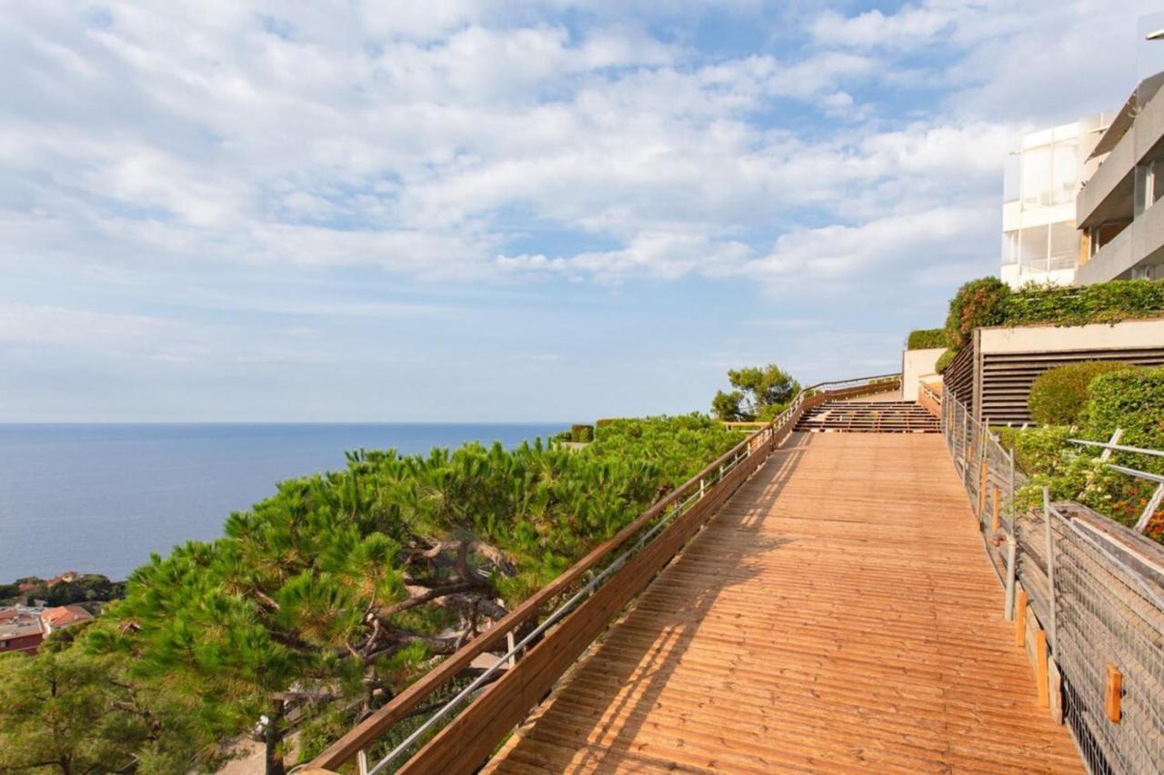Air-Conditioned Apartment With Sea View Furnished Terrace & Parking Cap-d'Ail Exterior photo