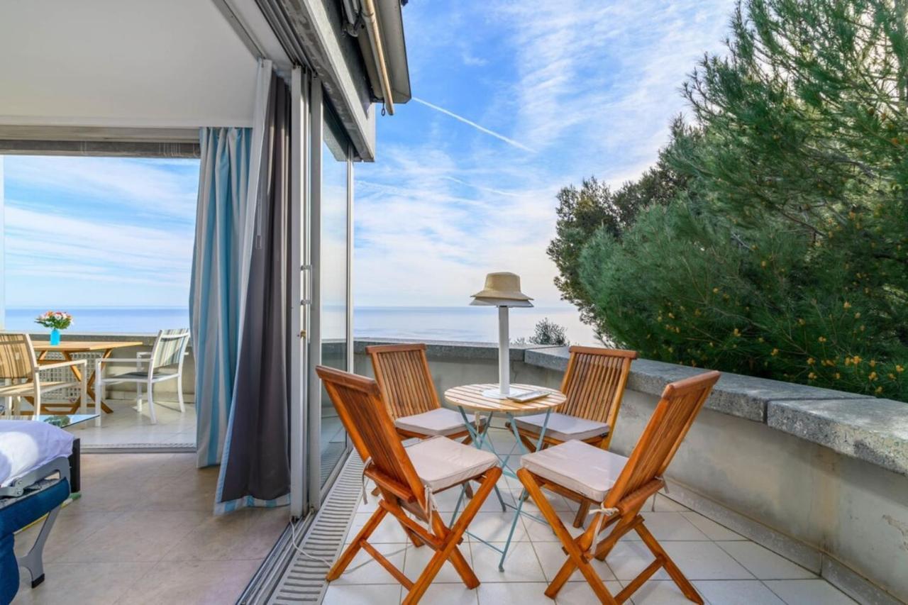 Air-Conditioned Apartment With Sea View Furnished Terrace & Parking Cap-d'Ail Exterior photo