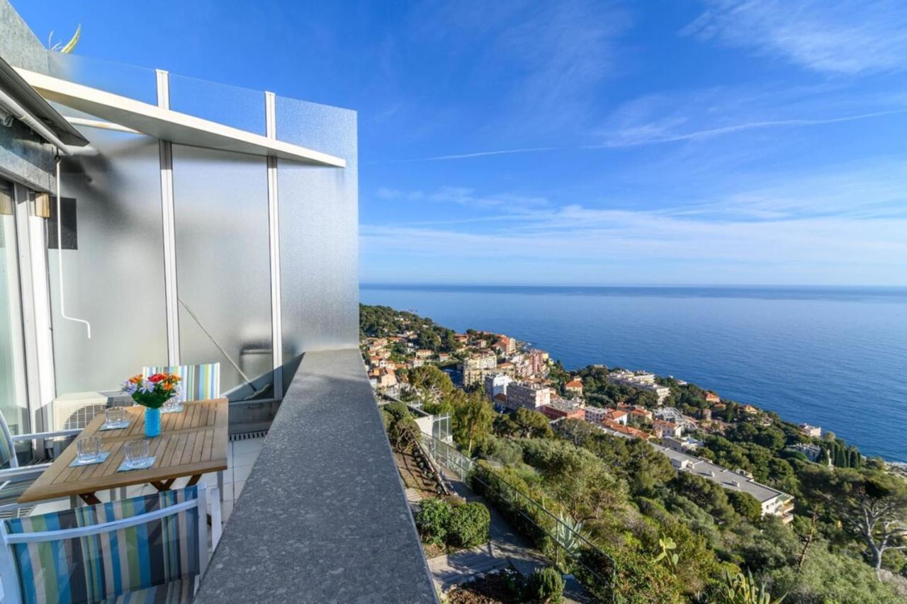 Air-Conditioned Apartment With Sea View Furnished Terrace & Parking Cap-d'Ail Exterior photo